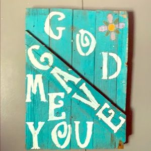 a blue wooden decor for a bedroom or any room.